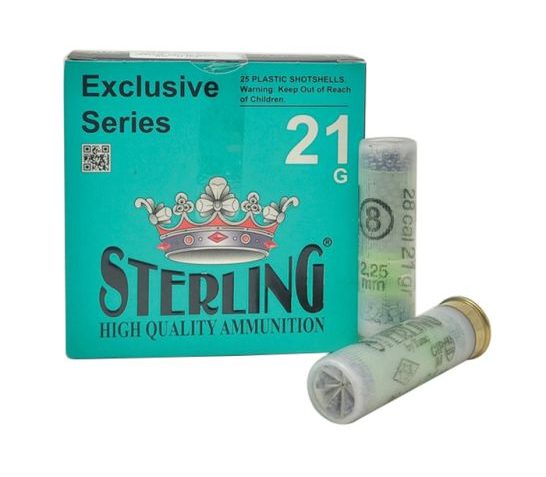 Sterling Exclusive Series 28 Gauge 21 Grain 2 3/4 in Number 8 Shotgun Ammo, 25 Round, 8698779969127