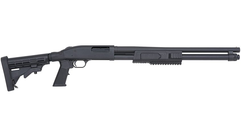 Mossberg 51672 590 FLEX Tactical 12 Gauge 3″ 20″ 8+1 Blued Black 6 Position Stock Right Hand