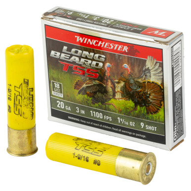 WINCHESTER AMMO 20Ga 1-9/16oz 3in #9 Long Beard 5rd TSS Shotshells (LBTSS2039)