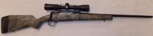 Savage Arms 110 Apex Hunter XP Camo Bolt Action Rifle with Vortex Crossfire II 22″ 4+1 30-06 Springfield