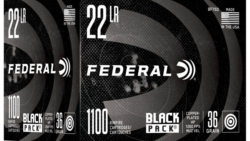 Federal Black Pack 22 Long Rifle 36gr Lead Hollow Point Rimfire Ammo – 1,100 round box