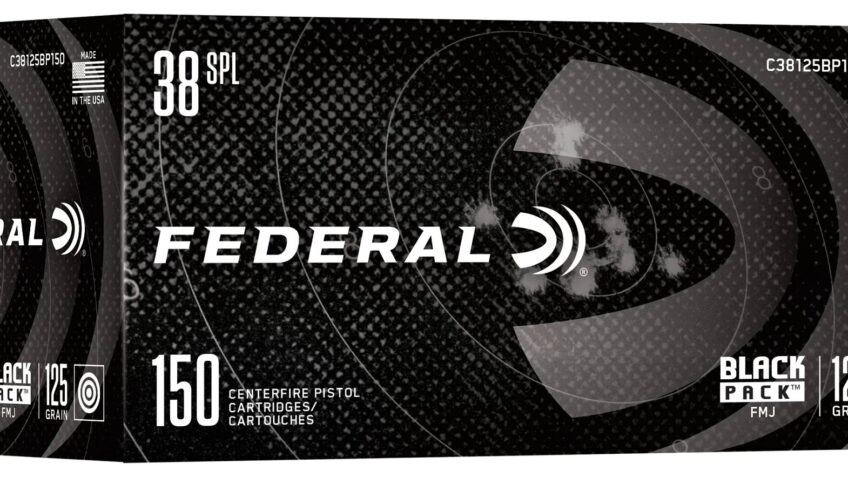 Federal Black Pack 38 Special 125 Grain Full Metal Jacket Handgun Ammo – 150 round box