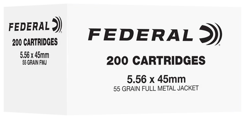 Federal Training, 5.56x45mm, 55 Grain, Full Metal Jacket Boat-Tail, 3165 fps