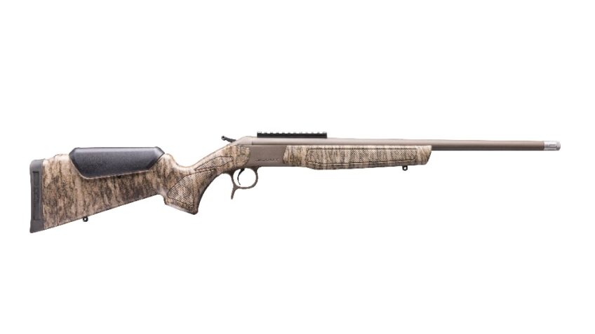 CVA Centerfire Scout Spur 28ga 22″ Smooth Bore Bbl Patriot Brown/MONB Browning Invector Shotgun w/XX-Full Turkey Choke & 0 MOA Pic Rail CR4919MOBL